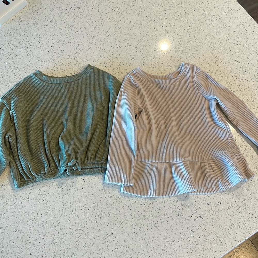 2T Cat & Jack and Old Navy long sleeve girls shirts